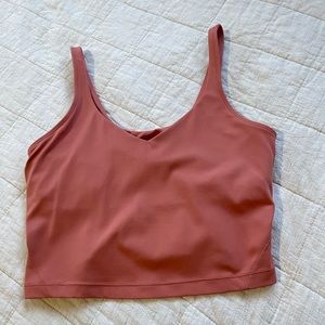 lululemon cropped align tank brier rose